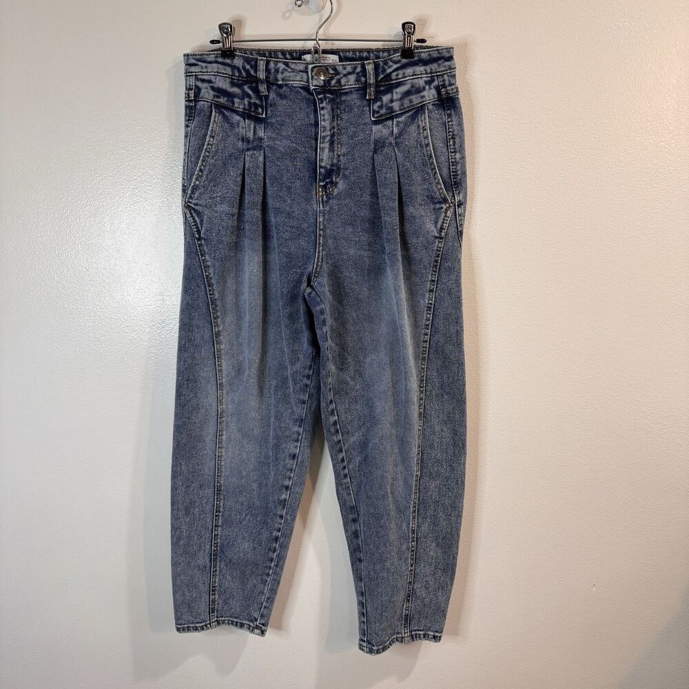 SO Super High Rise Balloon Barrel Pants Jeans 15 / 32W Retro Acid Wash Denim